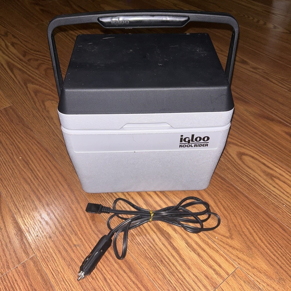Vtg Igloo Kool Rider 6-Quart Thermoelectric Roadster Car Cooler/Heater w/Adapter